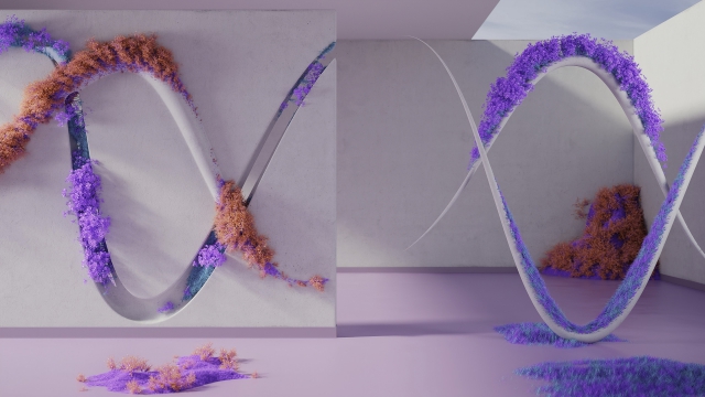 微软紫色花卉 抽象艺术 4K壁纸